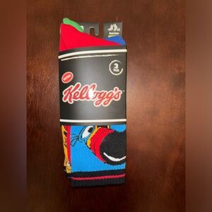KELLOGG’S CEREAL SWAG CREW SOCKS NWT MEN’S SHOE SIZE 8-13
